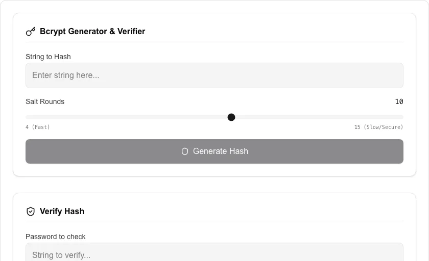 Bcrypt Generator & Verifier thumbnail