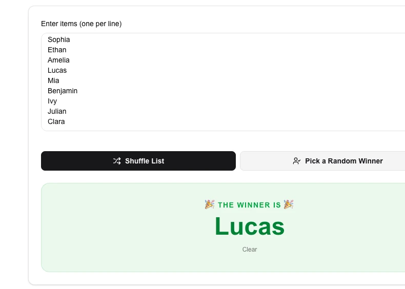 List Randomizer / Pick a Winner thumbnail