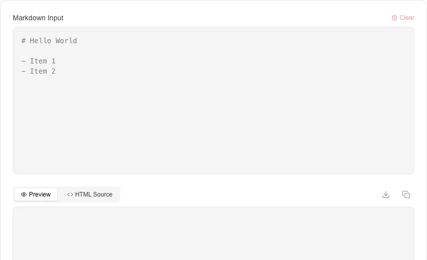 Markdown to HTML thumbnail