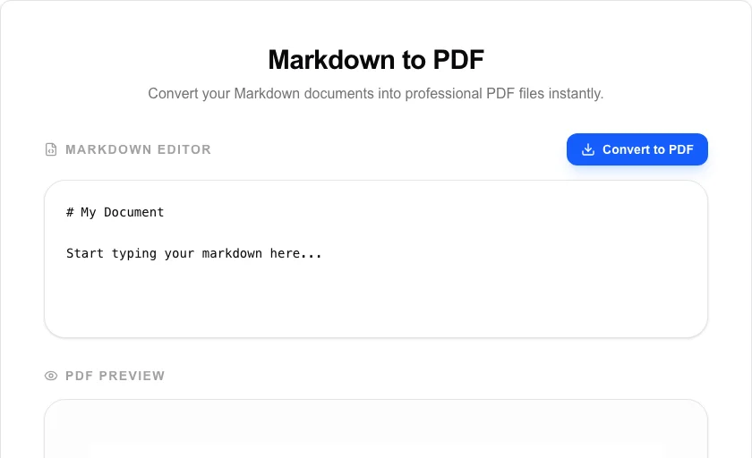 Markdown to PDF thumbnail